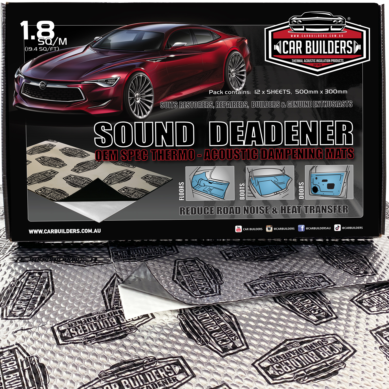 Sound Deadener/ Sound Deadening Material Stage 1 Car Builders